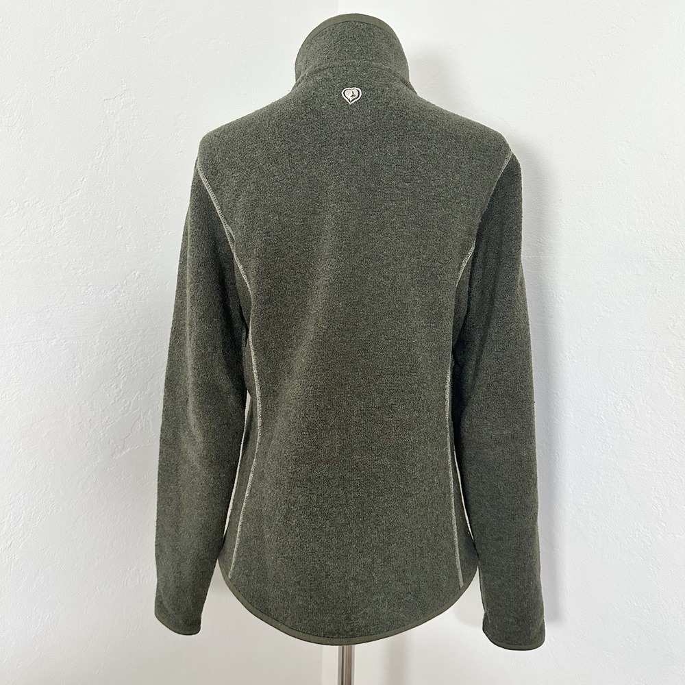 KUHL Alfpaca Fleece Jacket Women's Small Green Full Zip Mock Neck Hiking Outdoor - Picture 3 of 12